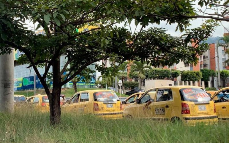 Taxistas florideños hicieron ‘Plan Tortuga’ en autopista