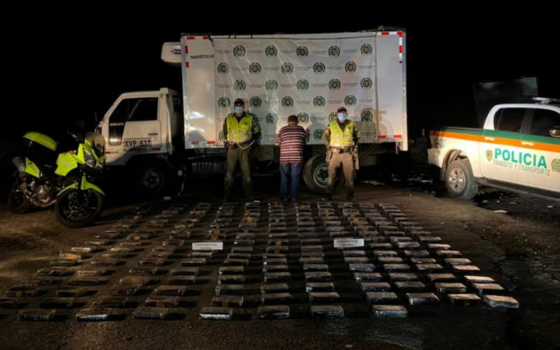 En el peaje La Gómez cayó con 220 kilos de coca