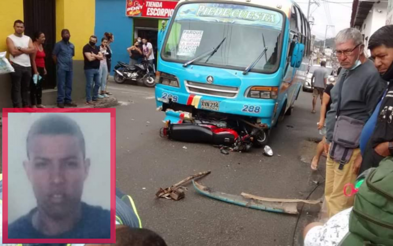 José se accidentó con un bus y falleció en el hospital