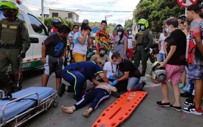 Aparente persecución genera choque de motos en Villamil