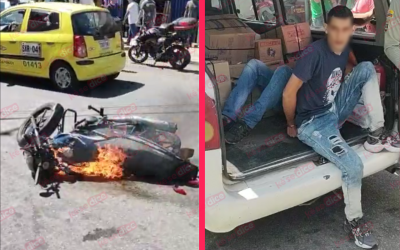 Fuego y reclamos para dos ladrones motorizados