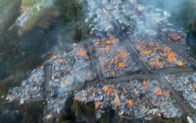 Video: 120 viviendas arrasadas por incendio en Chile