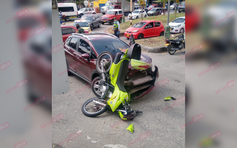 Policía lesionada en accidente en sector La Españolita