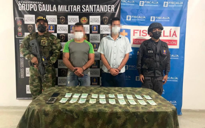 ¡Estaban cobrando una extorsión en Girón!