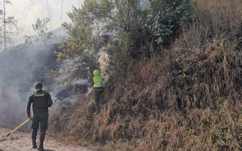 Gran fuego en zona rural de San Andrés, Santander