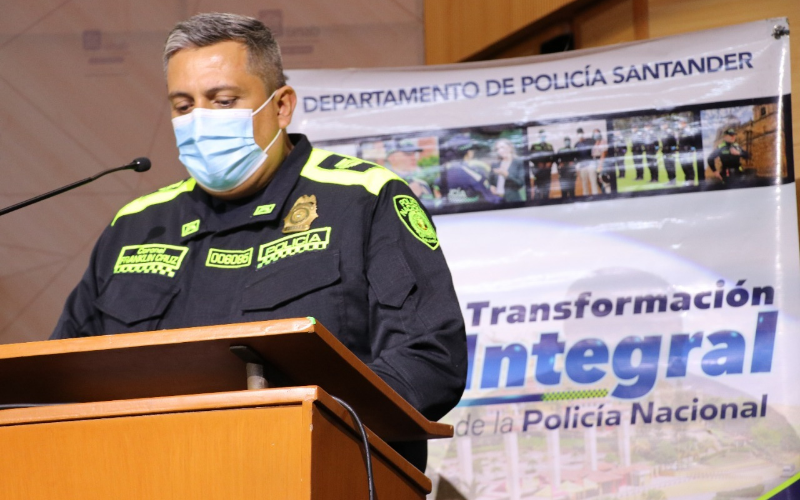 El coronel Cruz toma el mando de la Policía de Santander