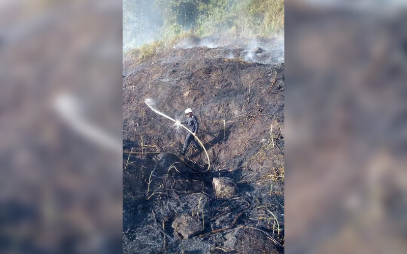 Se quemó la caña en zona rural de Ocamonte