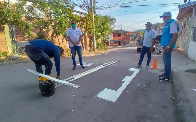 En el barrio Bellavista ya están demarcando y señalizando