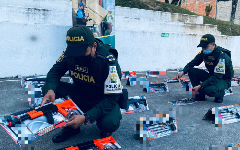 Aprehendieron juguetes bélicos en el Área Metropolitana