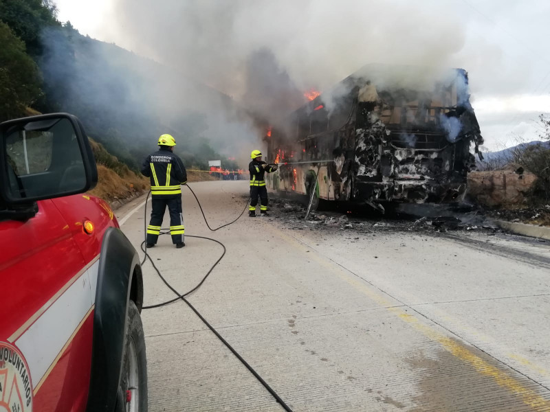 Se incendió bus en el municipio de El Cerrito