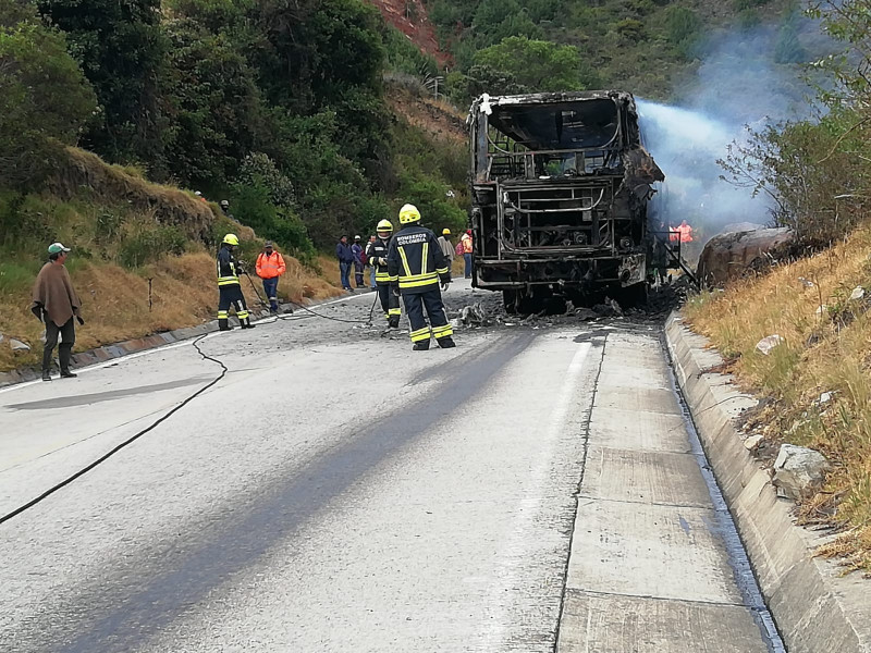 Se incendió bus en el municipio de El Cerrito