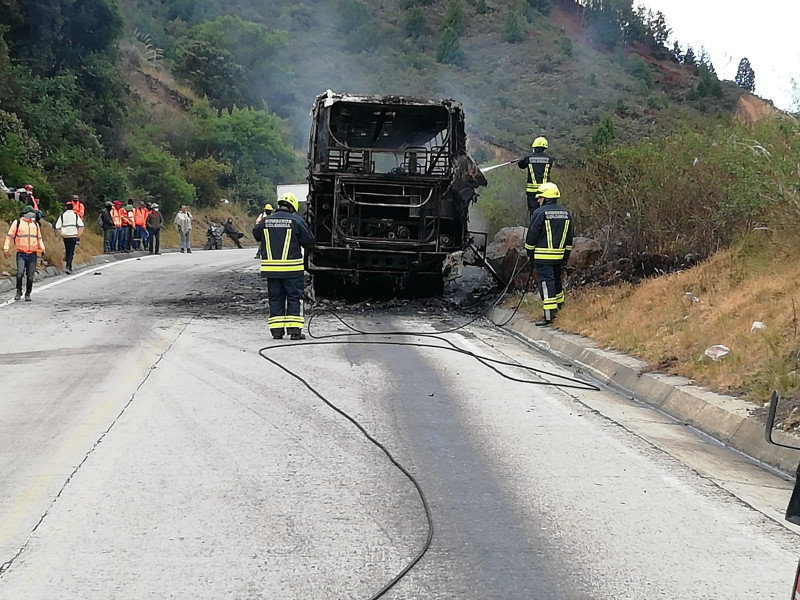 Se incendió bus en el municipio de El Cerrito