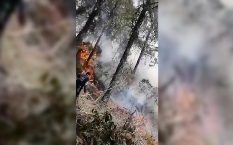 En Aratoca se registró un gran incendio forestal