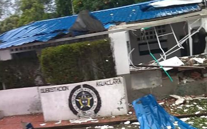 Destruida estación de Policía en zona rural de Cúcuta tras ataque armado