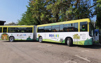 Rueda el primer bus eléctrico de Metrolínea