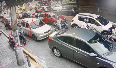 Video: Motorizados roban en gallada en Bucaramanga