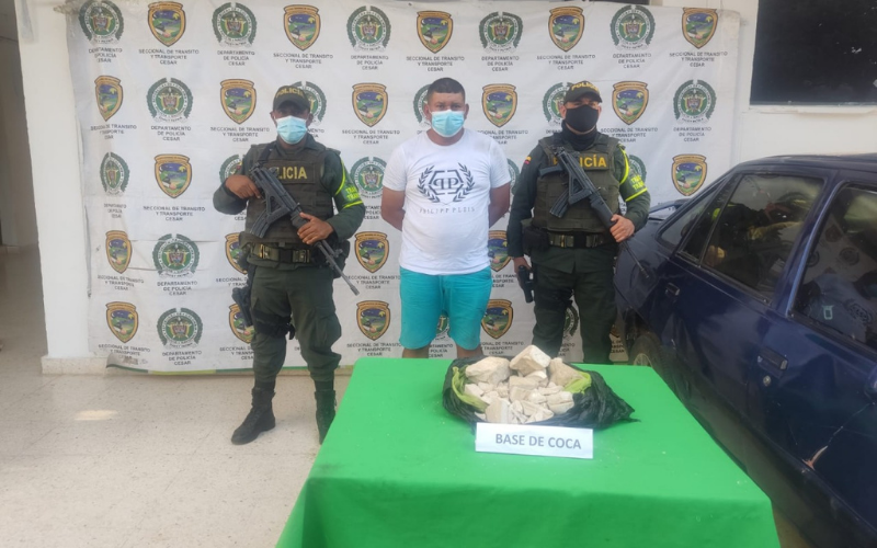 ‘Cayeron’ tres hombres llevando droga por Aguachica