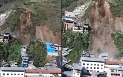 Video: 60 casas sepultadas por un alud en Perú