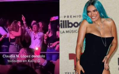 Claudia López se la gozó en el concierto de Karol G