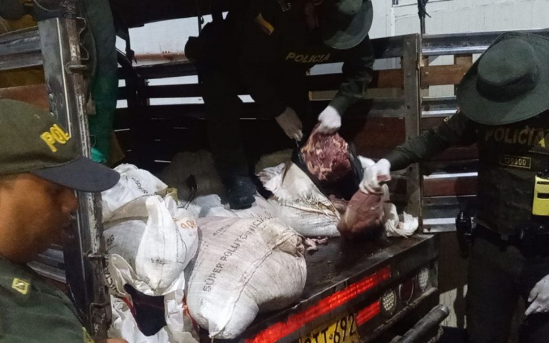 Incautan 850 kilos de equino y porcino en Bucaramanga