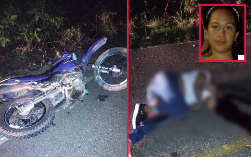 Una motorizada fallecida en choque en Puerto Wilches