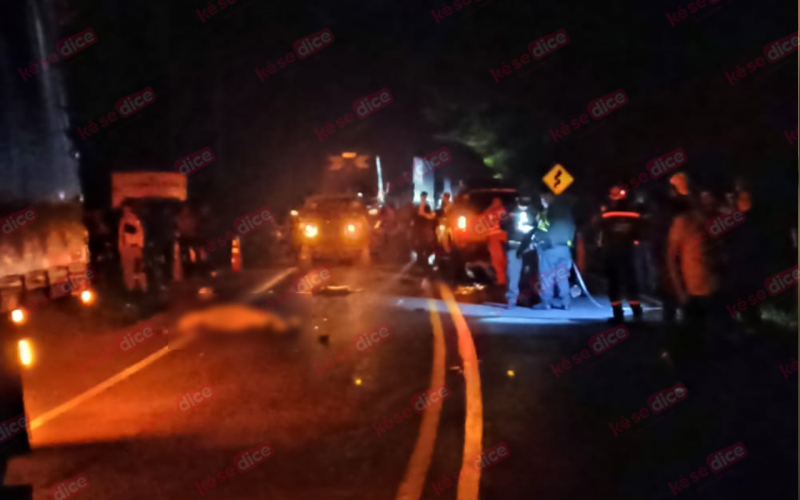 Mortal accidente de motorizado vía San Gil–Bucaramanga