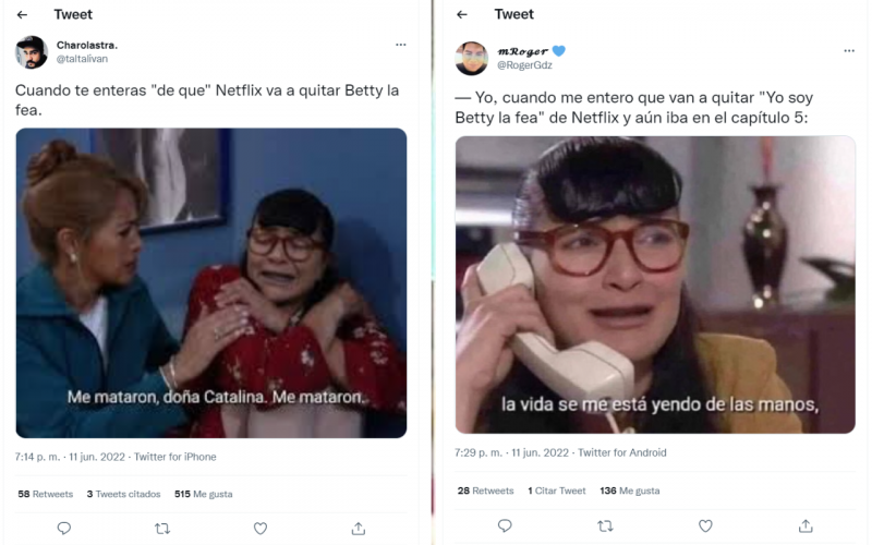 Netflix anunció que retirará ‘Betty la fea” y estallaron los memes