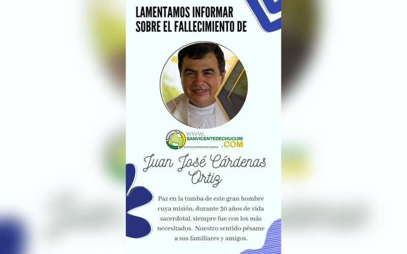 La corriente se llevó al Padre Juan José a la eternidad