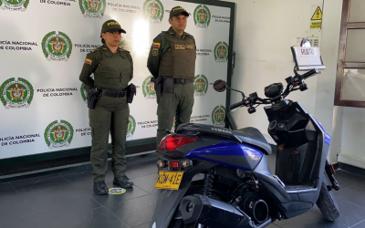 Policía frustró el hurto de una motocicleta en Girón