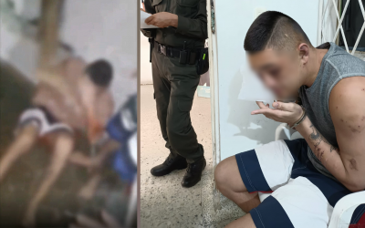 Video: Brutal golpiza a recluso de la Estación de Piedecuesta
