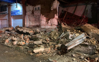 Vivienda colapsó por lluvias cerca del Parque de Los Niños