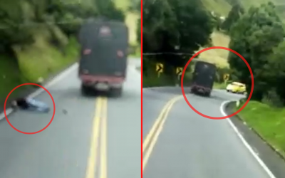 Video: Conductor saltó del vehículo y ocasionó grave accidente
