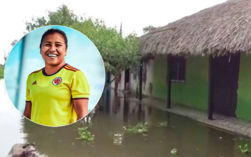 Se inundó casa paterna de Leicy Santos, 10 de la Selección Colombia
