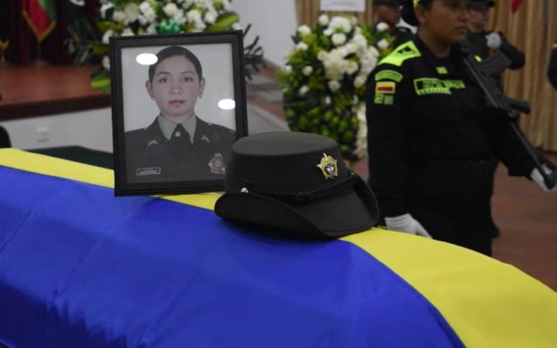 Homenaje a la asesinada patrullera Leidy Sánchez