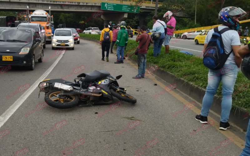 Motorizado murió en choque frente al HIC de Piedecuesta