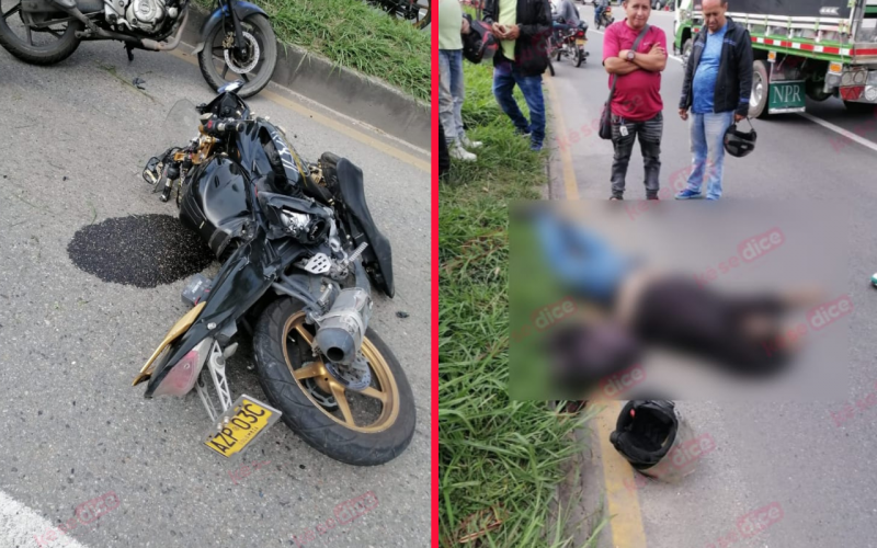 Motorizado murió en choque frente al HIC de Piedecuesta