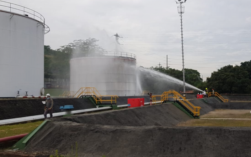 Incendio en un tanque de una planta de gas en Chimitá