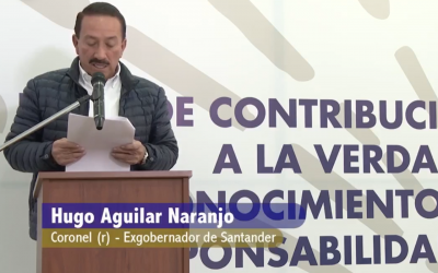 Hugo Aguilar aceptó en público sus nexos con paramilitares