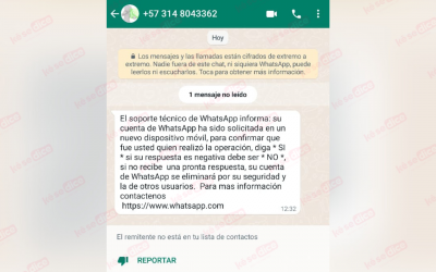 ¡Ojo! Le pueden robar el WhatsApp con este mensaje