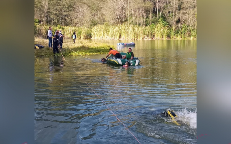 Rescatan cuerpo de joven en laguna de Molagavita