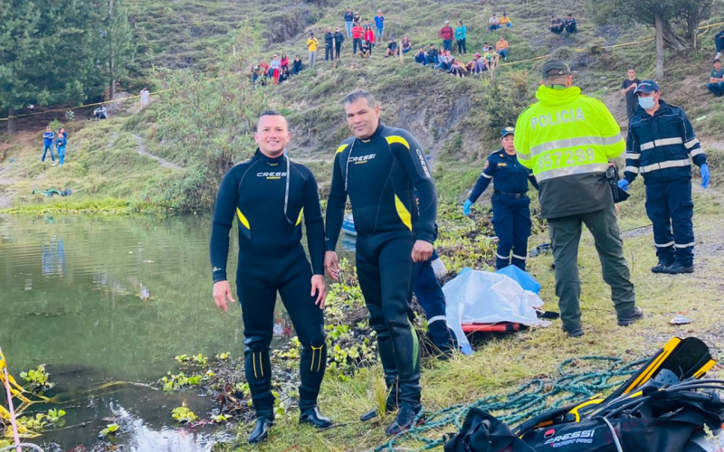 Rescatan cuerpo de joven en laguna de Molagavita