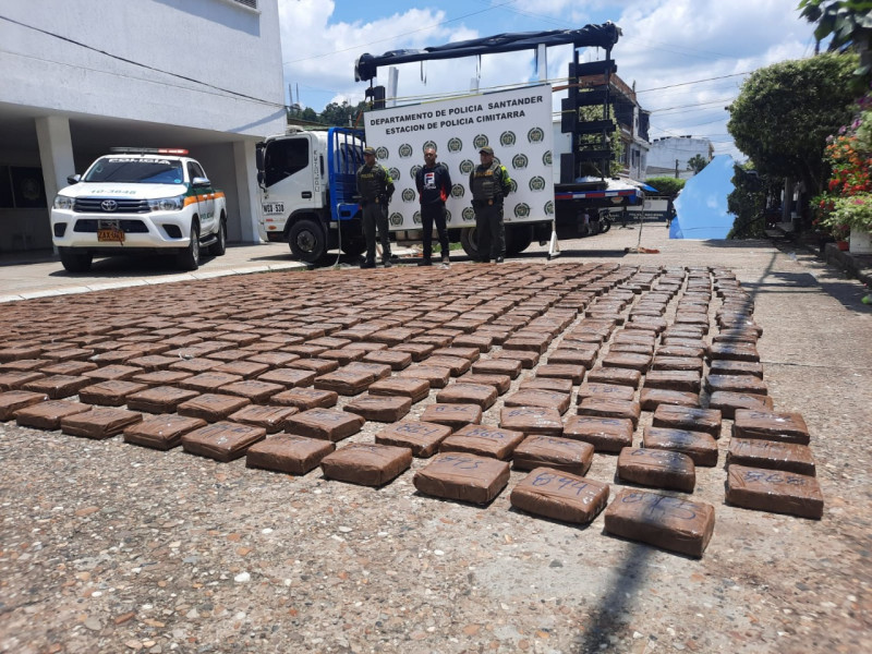 En un camión cargaba 468 kilos de marihuana