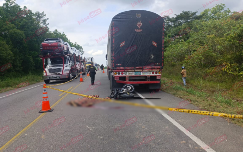 Motorizado murió en la vía La Lizama – San Alberto