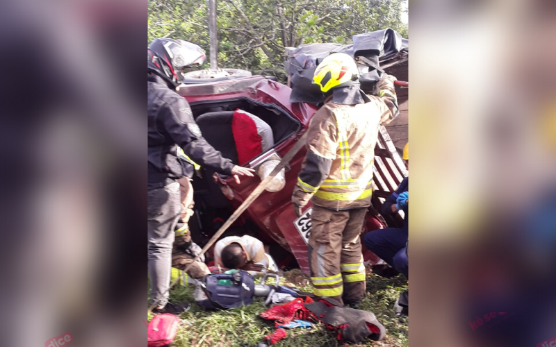 Dos heridos por volcamiento de turbo en Bucaramanga