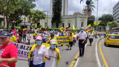 Realizan marchas contra el Gobierno de Petro en el Área