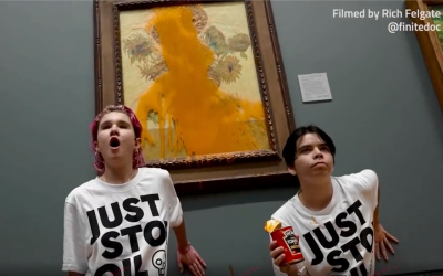 Video: Activistas lanzaron sopa a ‘Los Girasoles’ de Van Gogh