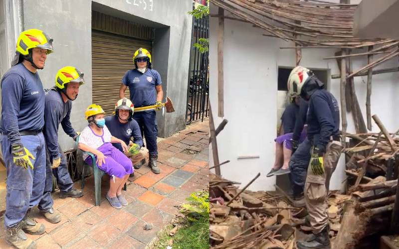 Video: Abuelita por poco muere por caída de techo