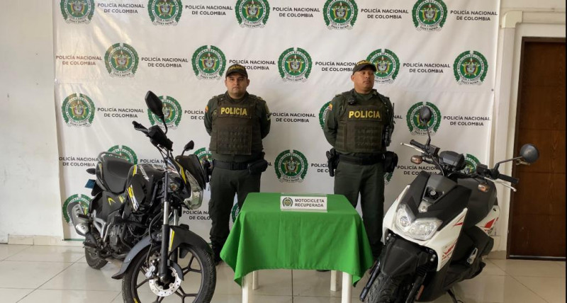 Recuperan dos motos robadas en un conjunto residencial