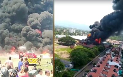Video: Grave incendio en empresa de plásticos en Cúcuta