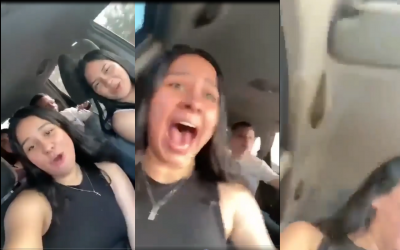 Se volcaron mientras grababan un Tiktok.